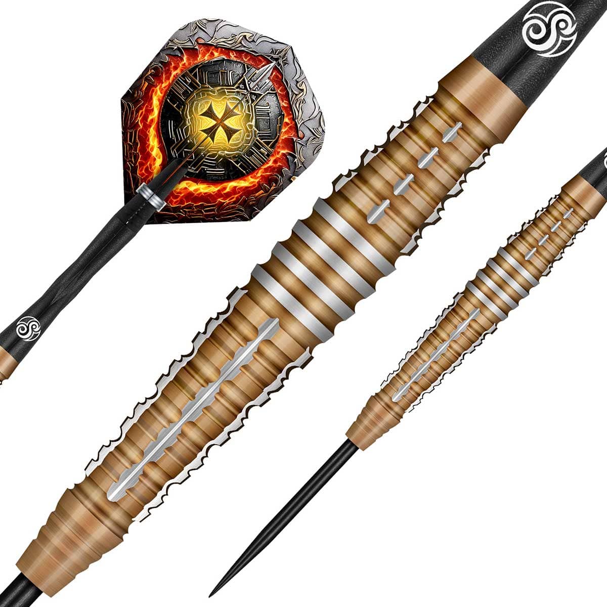 SHOT FUTURE KNIGHTS HACHETTE STEEL TIP DART SET - 90% TUNGSTEN BARRELS