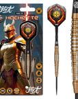 SHOT FUTURE KNIGHTS HACHETTE STEEL TIP DART SET - 90% TUNGSTEN BARRELS