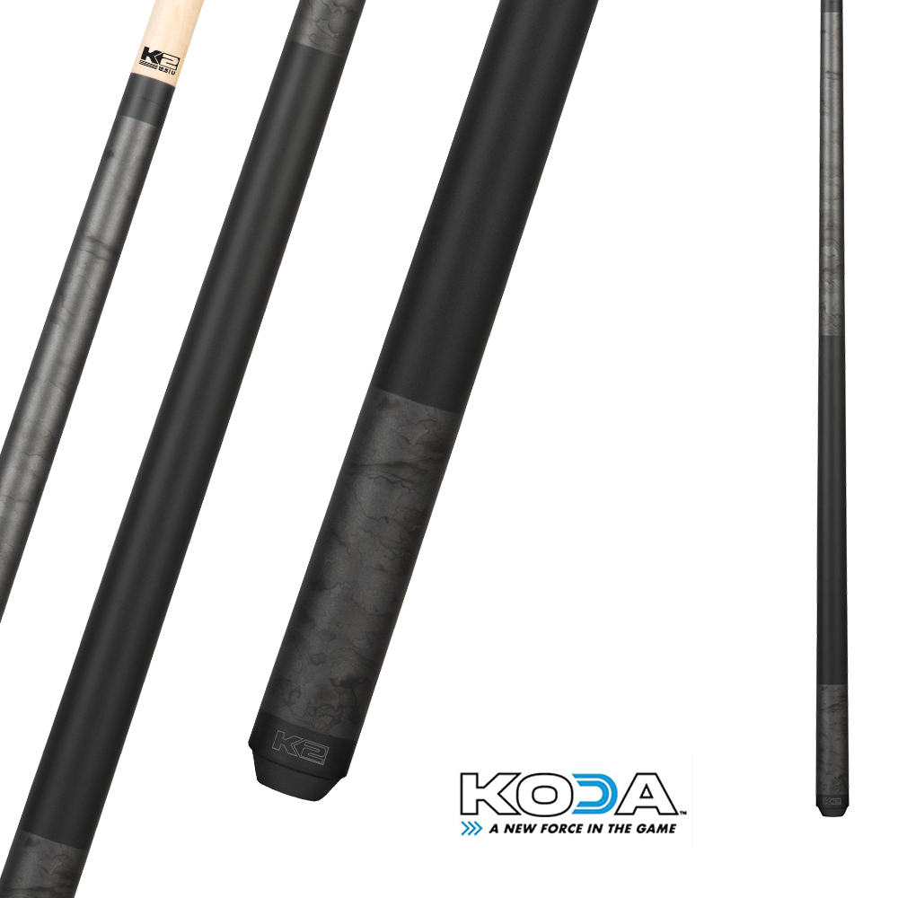 KODA SPORTS K2 SERIES POOL CUE KL102 BLACK AND GREY 12.5MM 19OZ