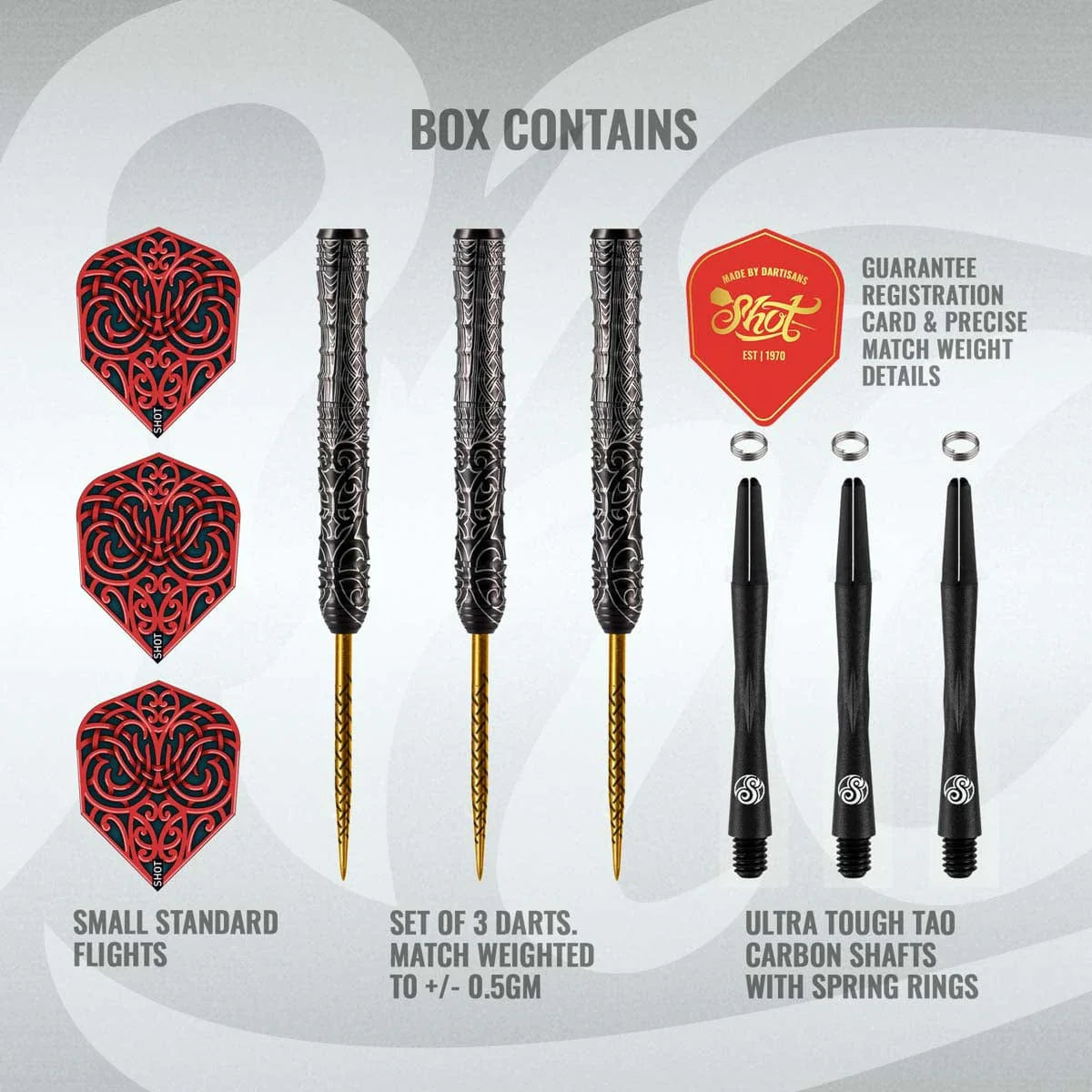 FLÉCHETTES SHOT WARRIOR KAPENE POINTE D'ACIER - BARREAUX EN TUNGSTÈNE À 90%