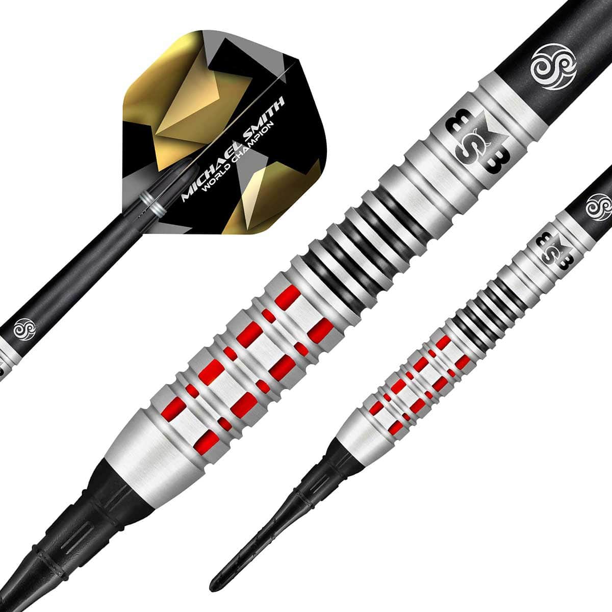 SHOT MICHAEL SMITH BELIEVE SOFT TIP DART SET - 90% TUNGSTEN BARRELS