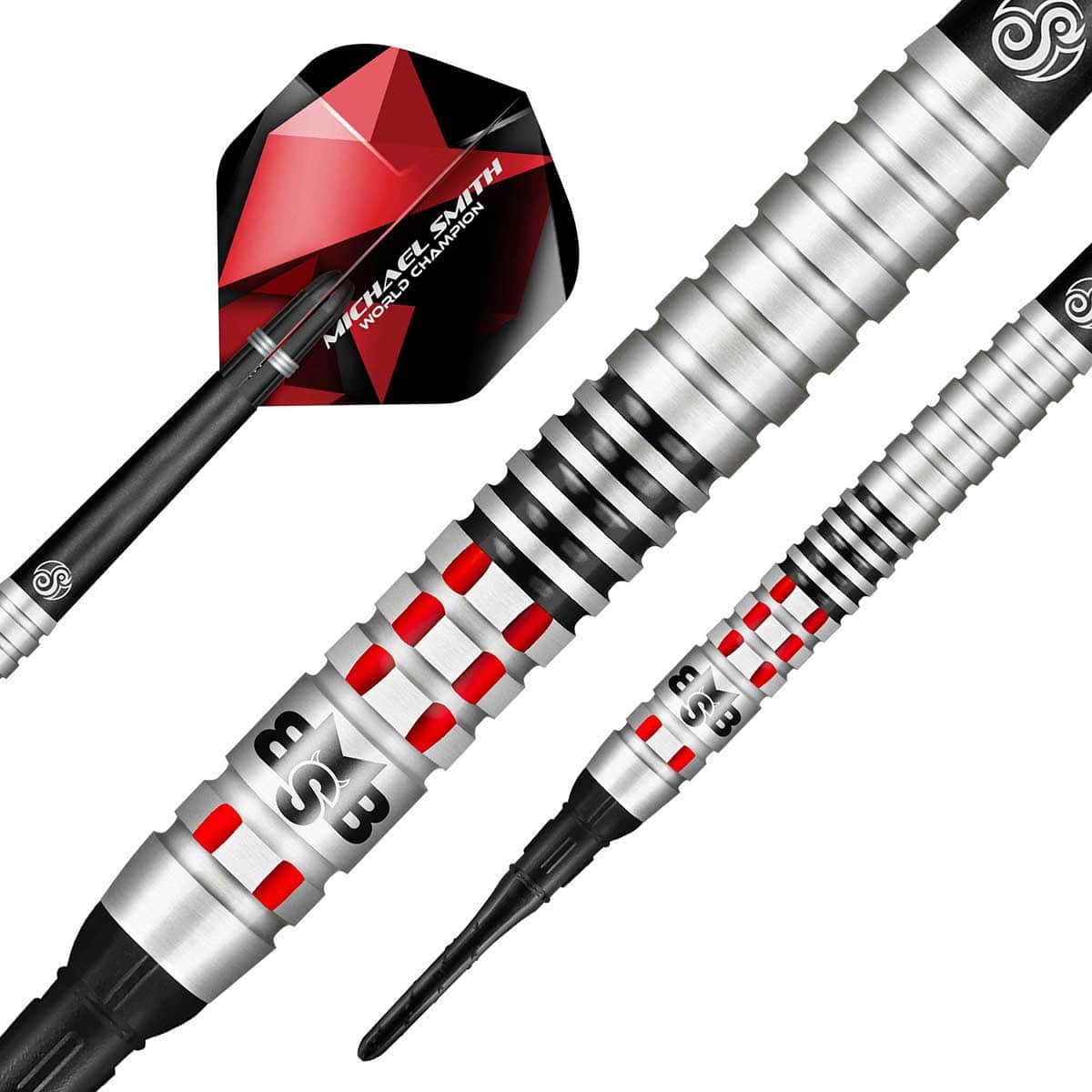 SHOT MICHAEL SMITH ACHIEVE SOFT TIP DART SET - 90% TUNGSTEN BARRELS
