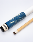 PEARSON POOL CUE PK SERIES - CARBON CLEAR SHAFT BLUE WITH WHITE HANDLE 11.8MM 19OZ