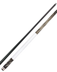 PEARSON POOL CUE PK SERIES - CARBON CLEAR SHAFT GREY WITH WHITE HANDLE 12.4MM 20OZ