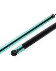 PREDATOR P3 POOL CUE BUTT - TEAL WITH BLACK STRIPES - LEATHER LUXE WRAP LIMITED EDITION