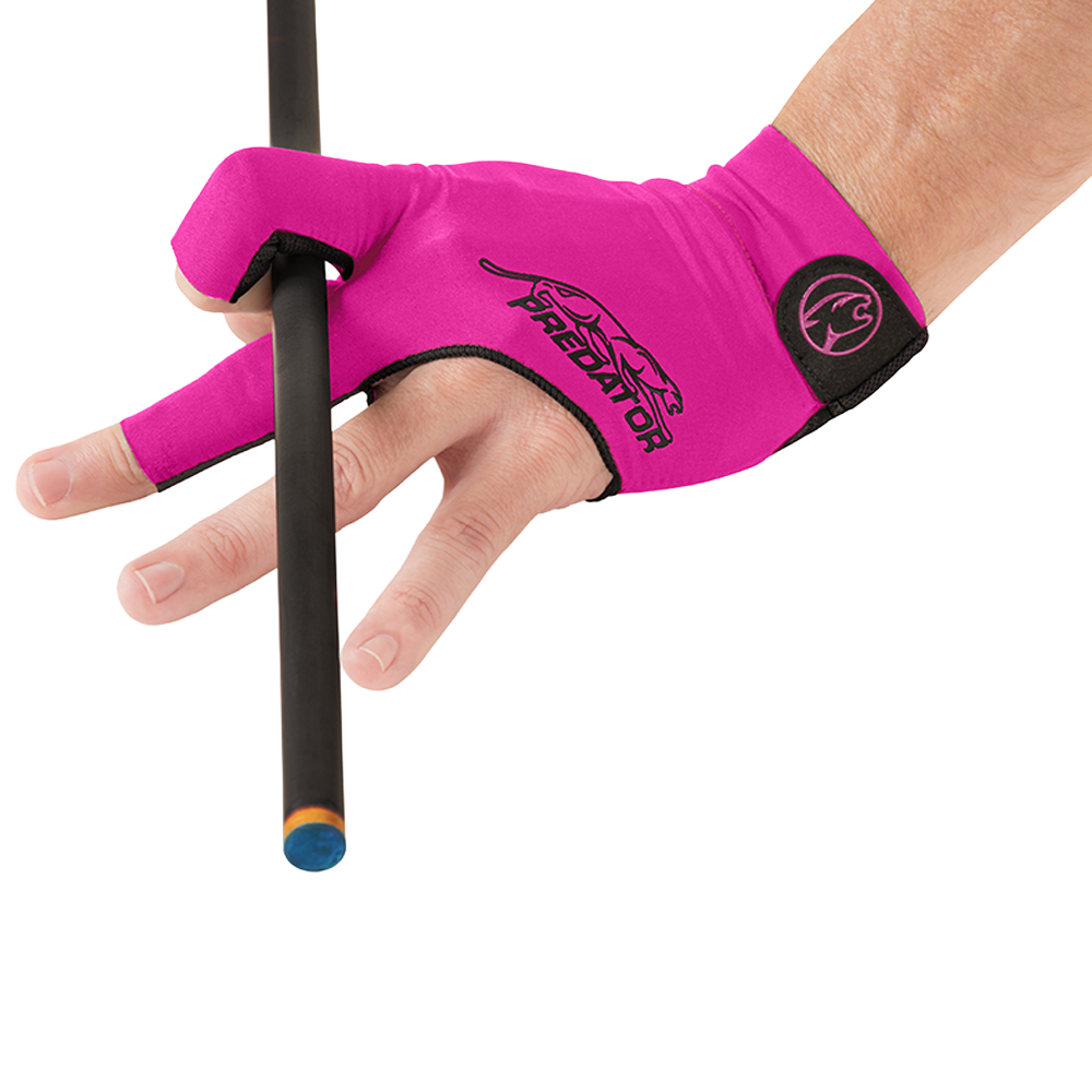 GANT DE BILLARD PREDATOR SECOND SKIN PREMIUM SANS CONCEPTION FERMÉE ROSE/NOIR - MAIN GAUCHE SEULEMENT
