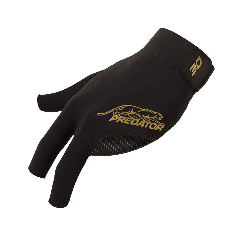 GANT DE BILLARD PREDATOR SECOND SKIN SPÉCIAL 30E ANNIVERSAIRE NOIR/DORÉ - ÉDITION LIMITÉE