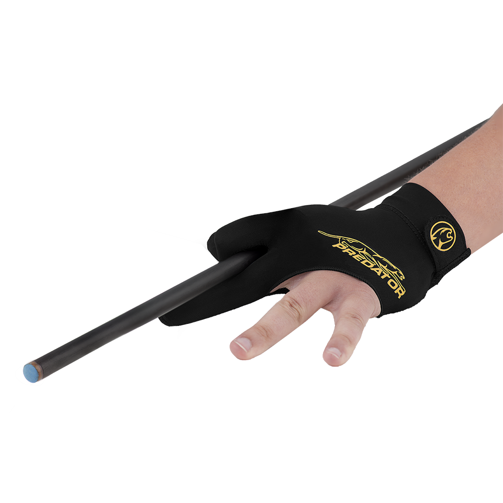PREDATOR SECOND SKIN PREMIUM CLOSED FINGERS BLACK/YELLOW BILLIARD GLOVE - LEFT HAND ONLY