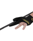 PREDATOR SECOND SKIN PREMIUM CLOSED FINGERS BLACK/YELLOW BILLIARD GLOVE - LEFT HAND ONLY