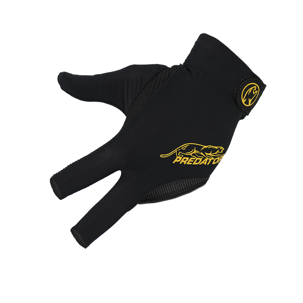 PREDATOR SECOND SKIN PREMIUM CLOSED THUMB BLACK/YELLOW BILLIARD GLOVE - LEFT HAND ONLY