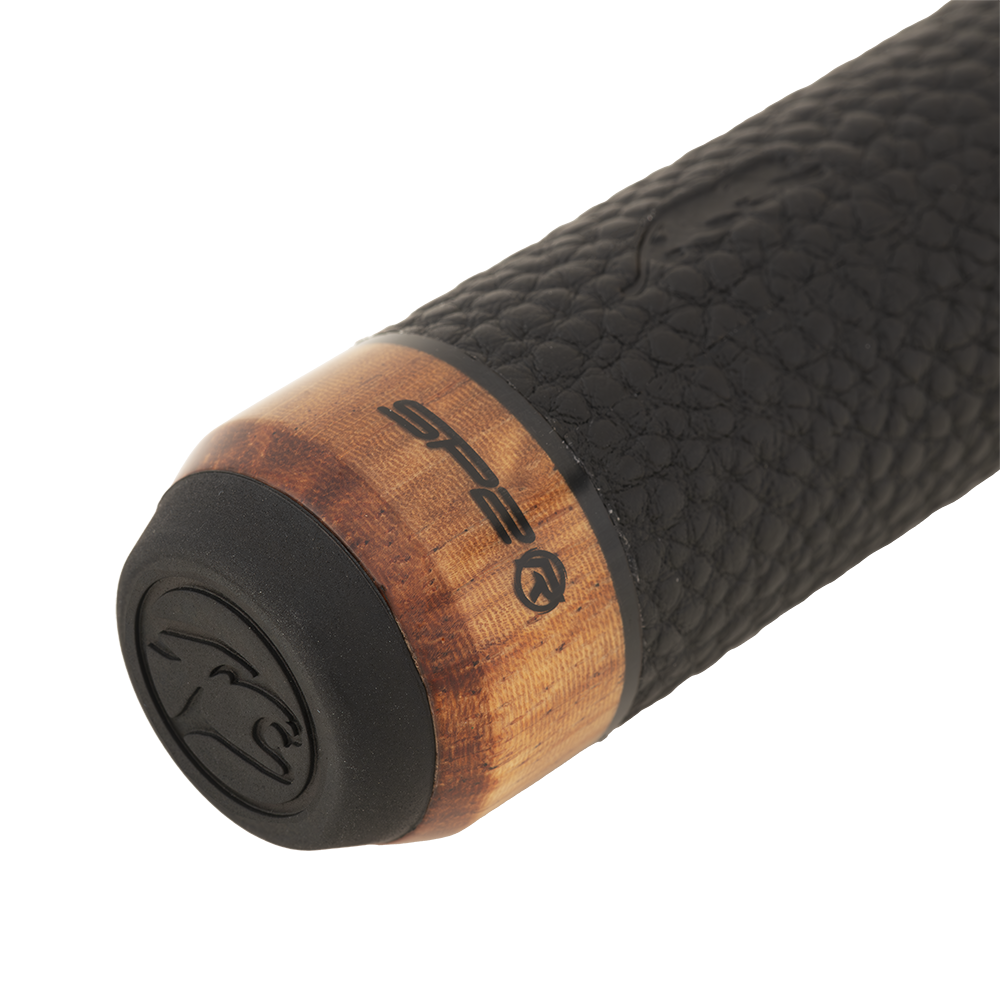 MANCHE PREDATOR SP2 ADVENTURA API1 EN BOIS D'APITONG/NOIR UNI-LOC GRIP EN CUIR DE LUXE (FLÈCHE NON-INCLUSE) - ÉDITION LIMITÉE