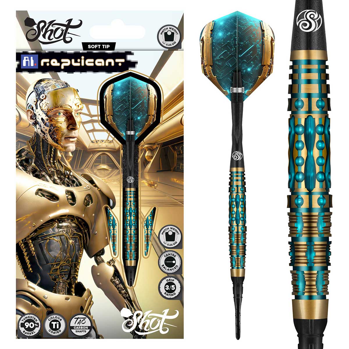 FLÉCHETTES SHOT AI REPLICANT POINTE SOUPLE - BARREAUX EN TUNGSTÈNE À 90%