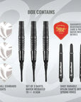 SHOT ZEN SATORI SOFT TIP DART SET - 90% TUNGSTEN BARRELS