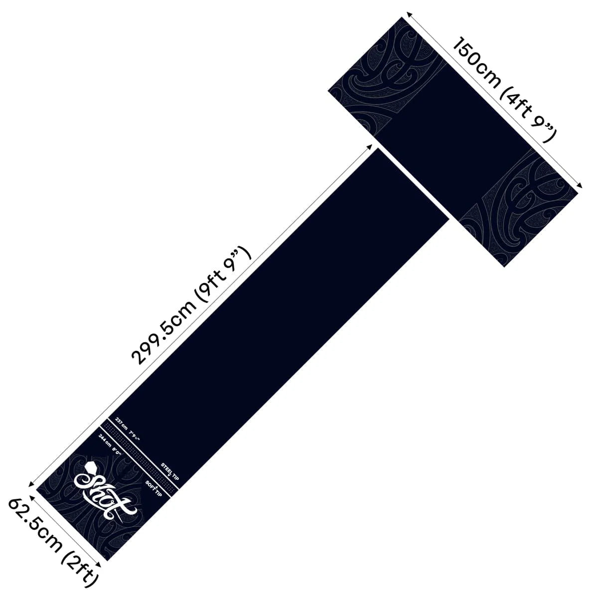 TAPIS DE FLÉCHETTE SHOT PROFESSIONNEL EN FORME DE T