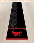 TAPIS DE JEU FLÉCHETTES SHOT 1M DE LONGUEUR X 3M LARGEUR NOIR ET ROUGE