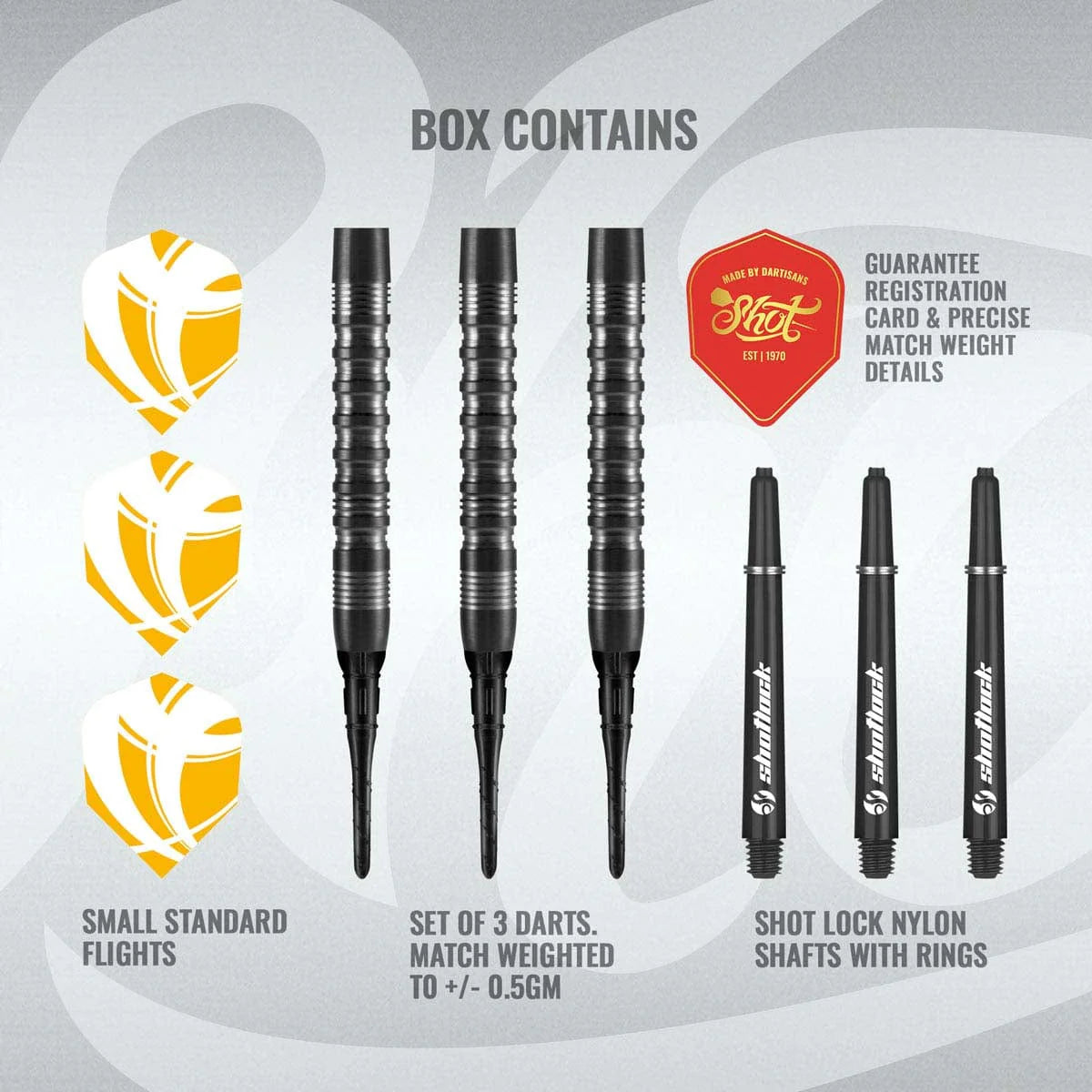 SHOT ZEN TANTO DOFT TIP DART SET - 90% TUNGSTEN BARRELS