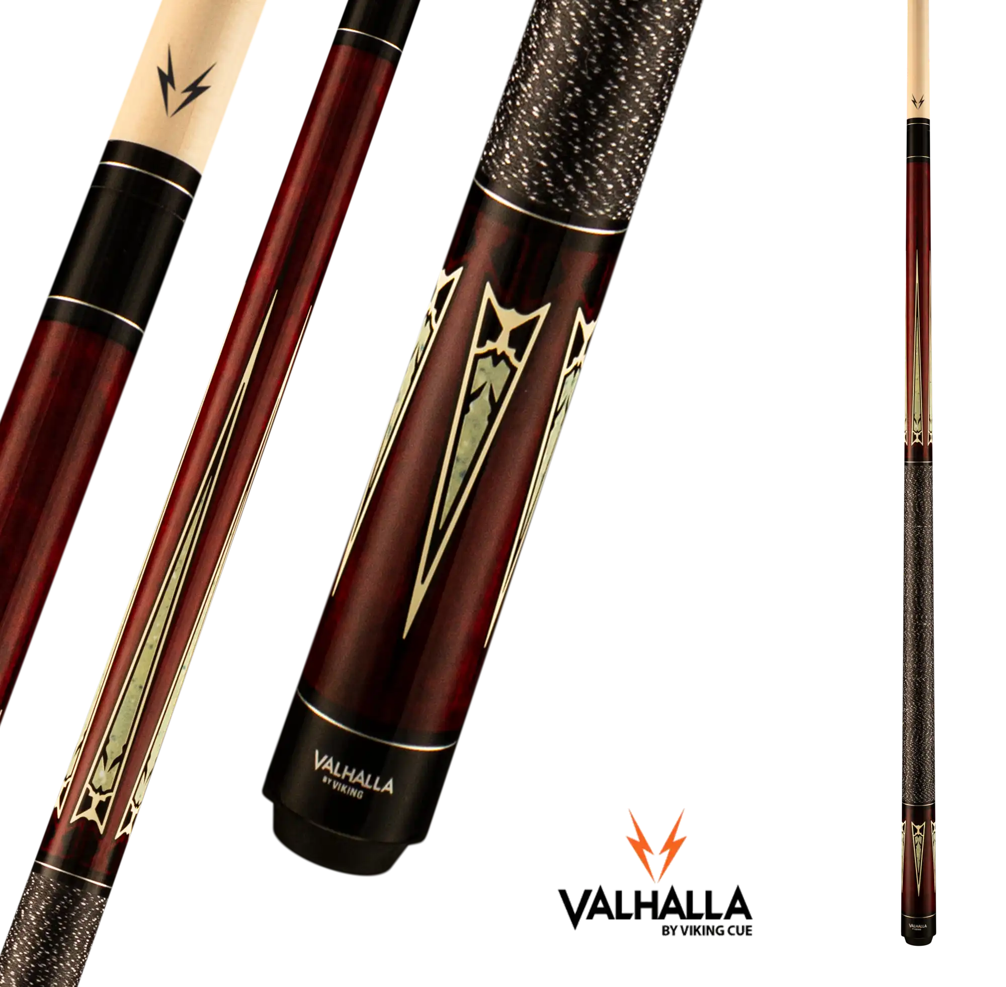 VIKING VALHALLA VA701 POOL CUE RED LINEN WRAP 13MM 19OZ