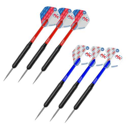 WINMAU® PDC SURROUND BLADE 6 DARTBOARD & BRASS DARTS COMBO SET