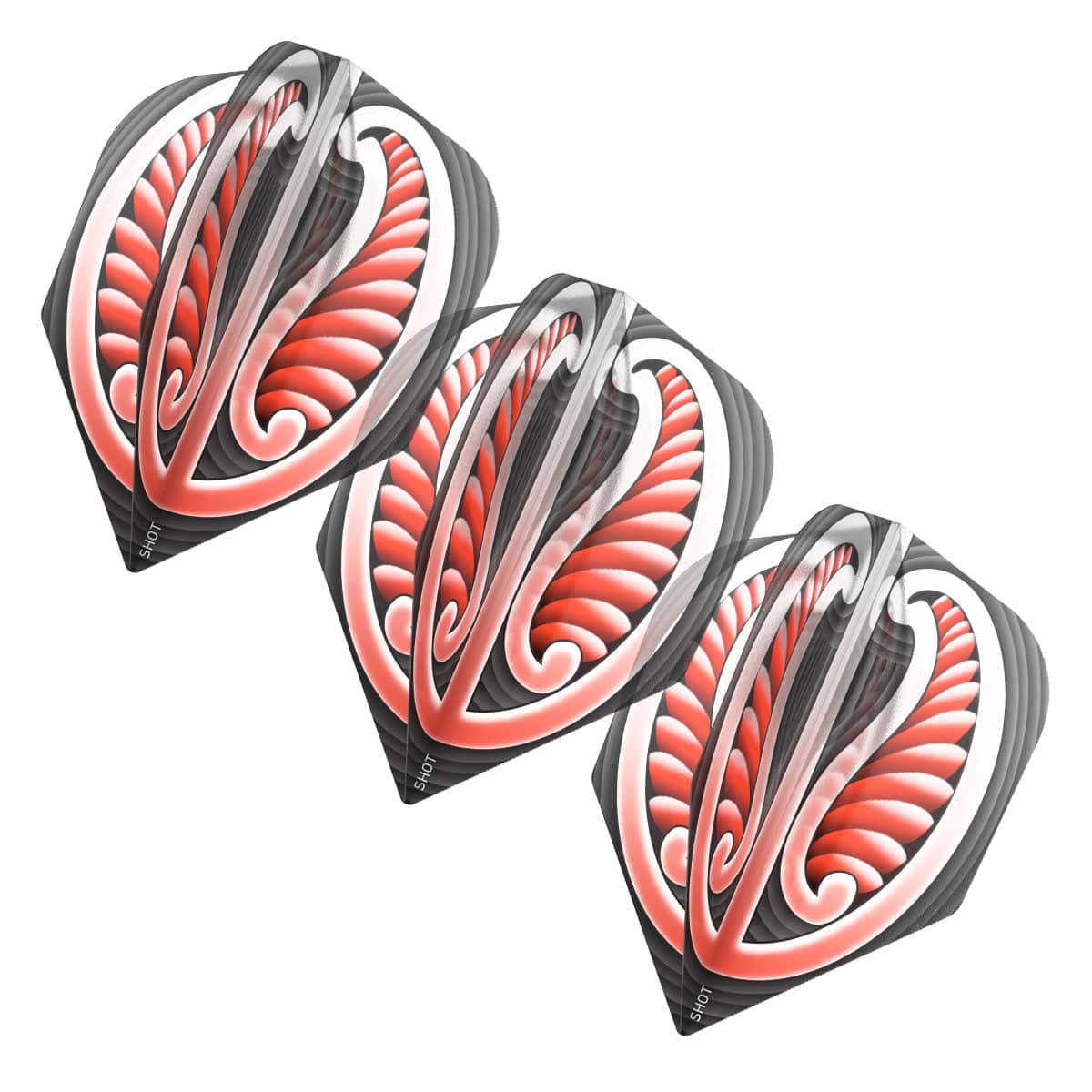 ENSEMBLE DE 3  PLUMES DE DARD SHOT WARRIOR FLIGHT - PETIT STANDARD
