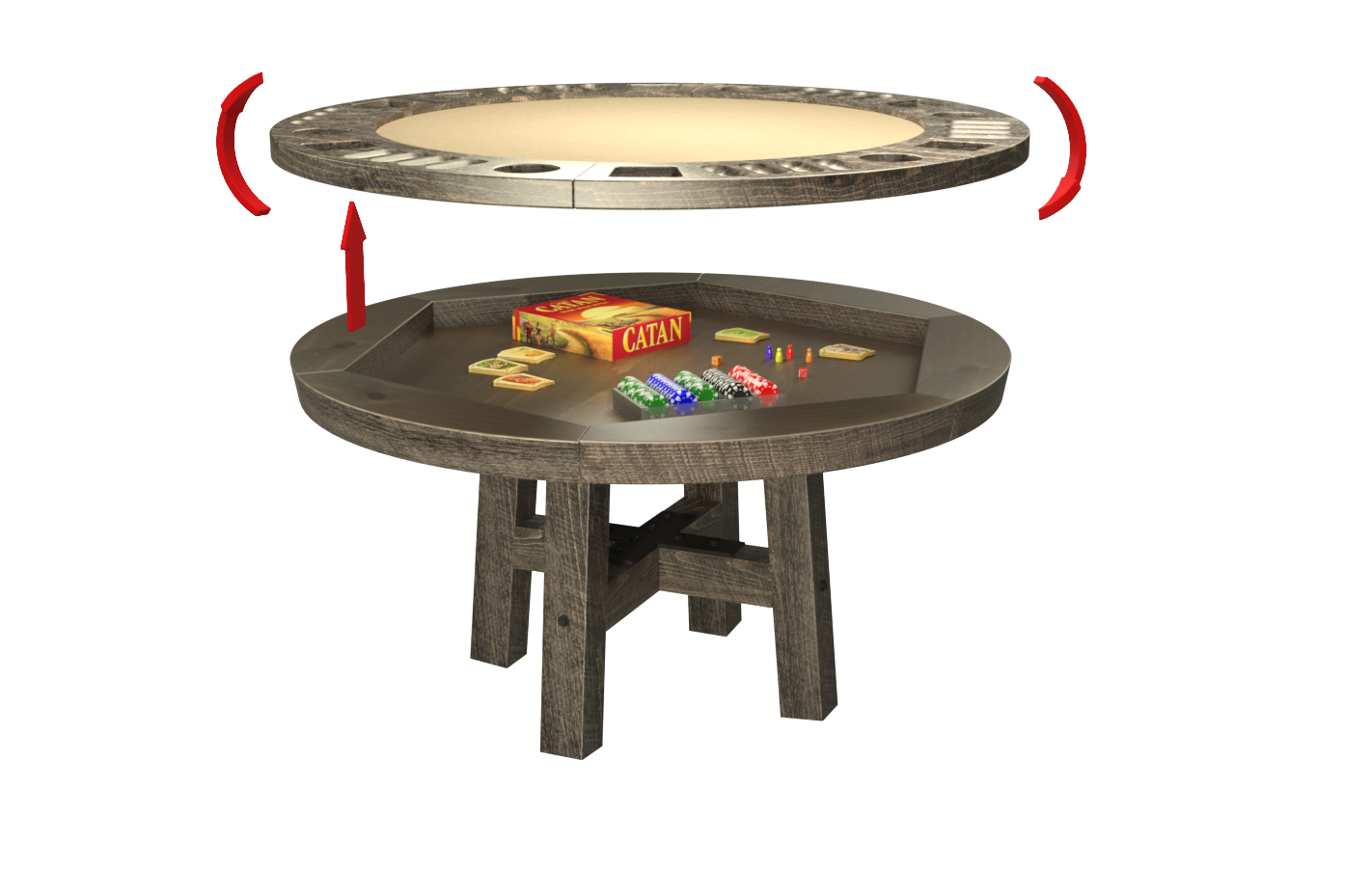 TABLE DE JEUX RONDE BARN – Canada Billard