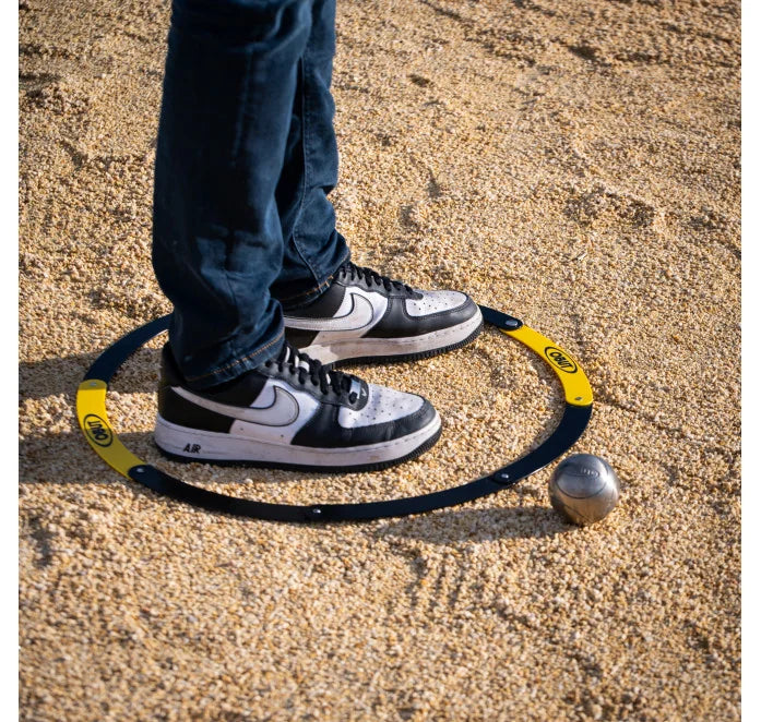 CERCLE DE PÉTANQUE OBUT PLIANT NOIR ET JAUNE