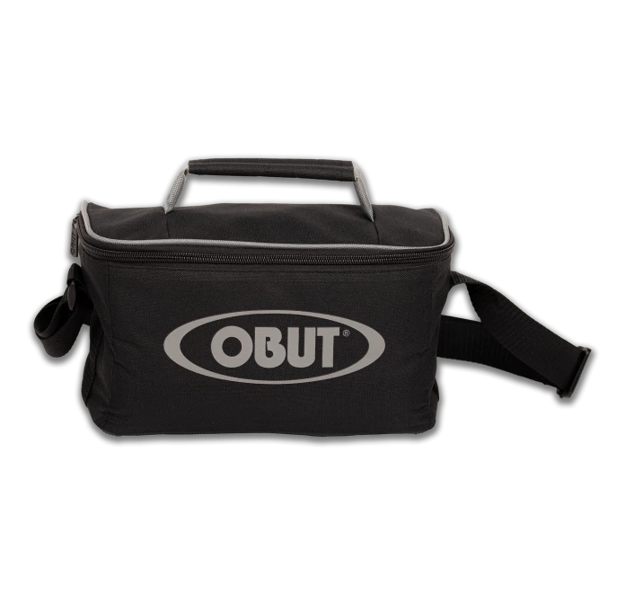 rEPORTER BOCCE CASE OBUT 3 BALLS BLACK AND GREY