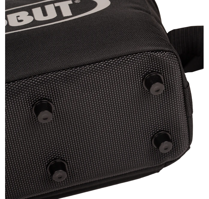 rEPORTER BOCCE CASE OBUT 3 BALLS BLACK AND GREY