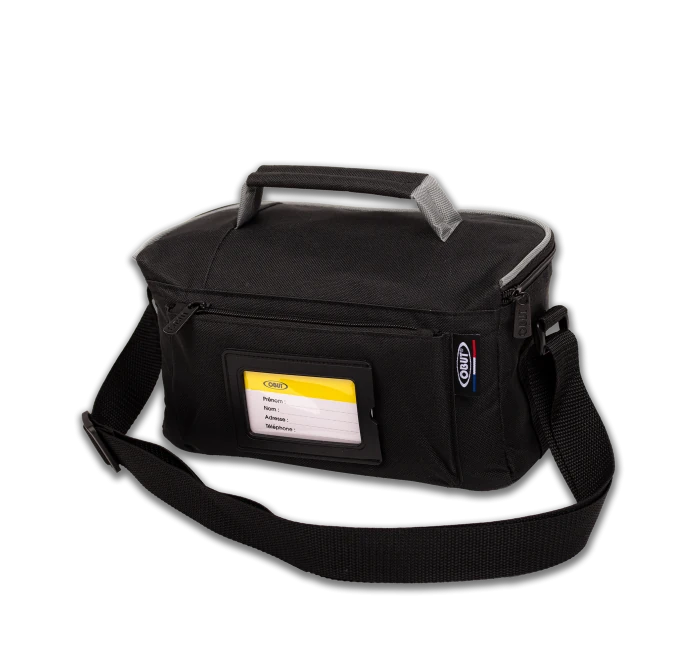 rEPORTER BOCCE CASE OBUT 3 BALLS BLACK AND GREY