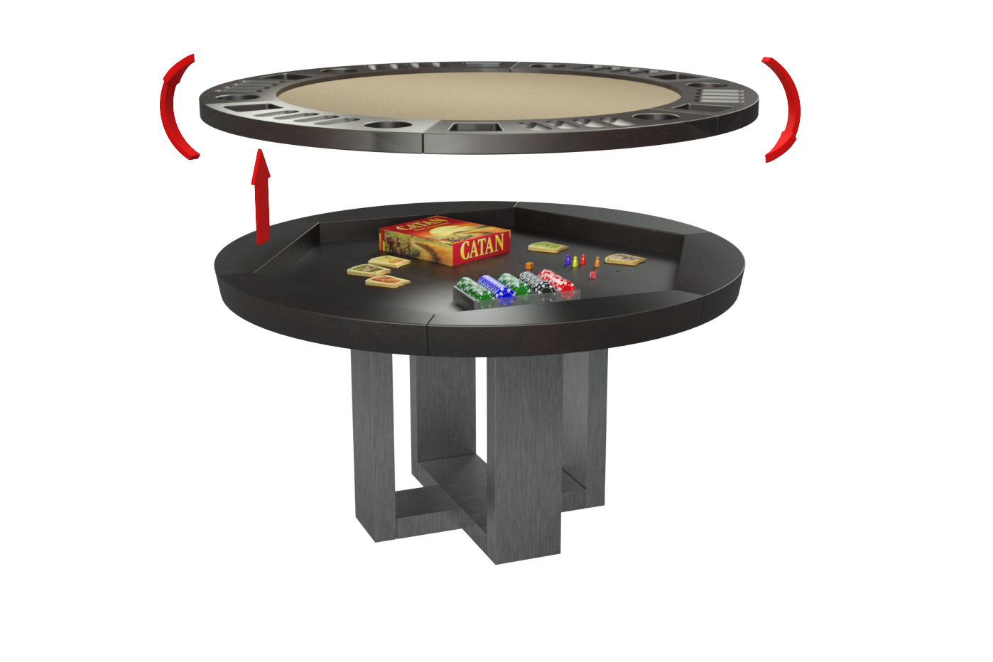 BRIDGE STAINLESS ROUND GAME TABLE – Canada Billard