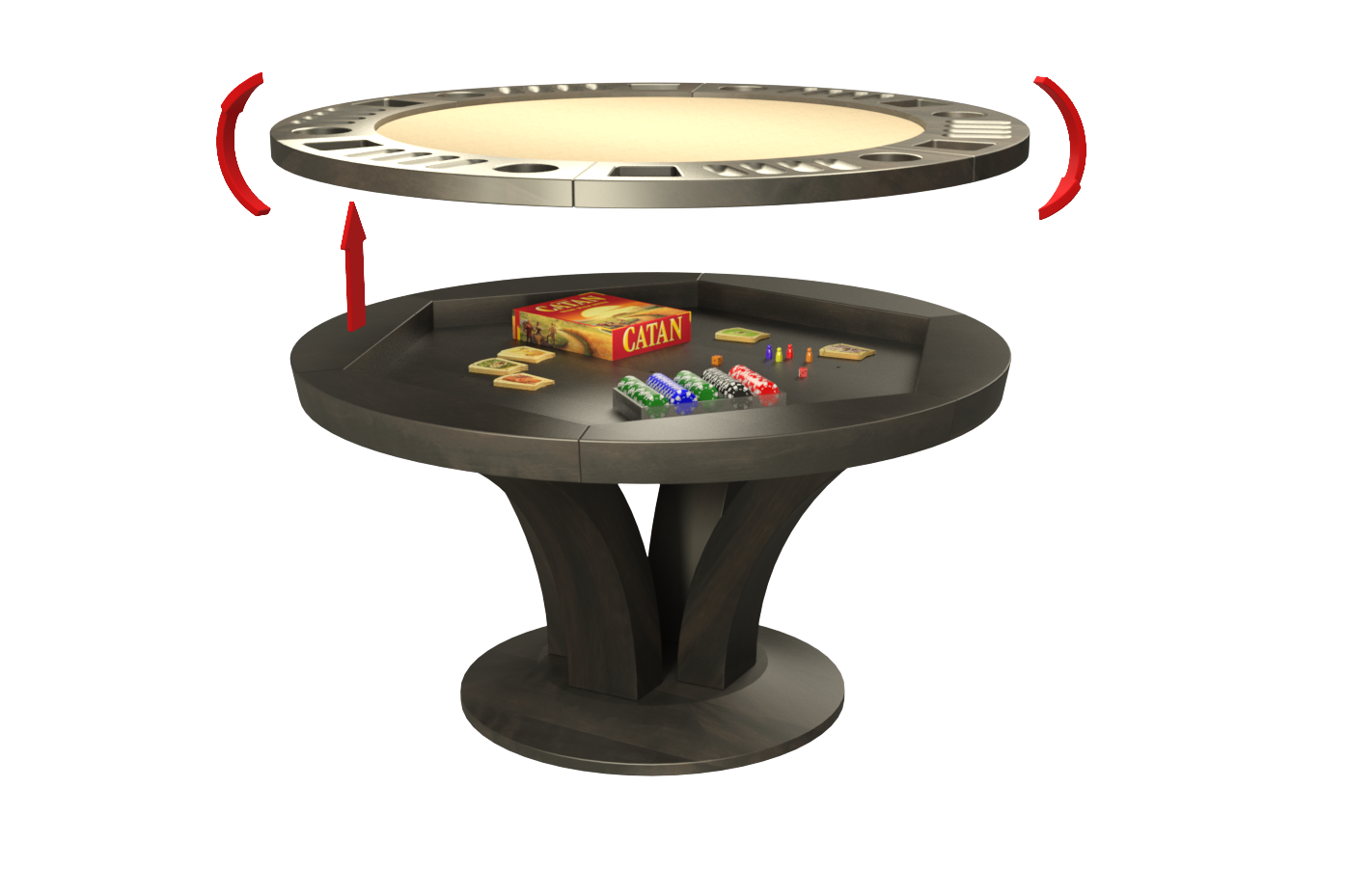 DIVINE TABLE DE JEUX RONDE