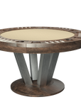 LA CONDO STAINLESS ROUND GAME TABLE