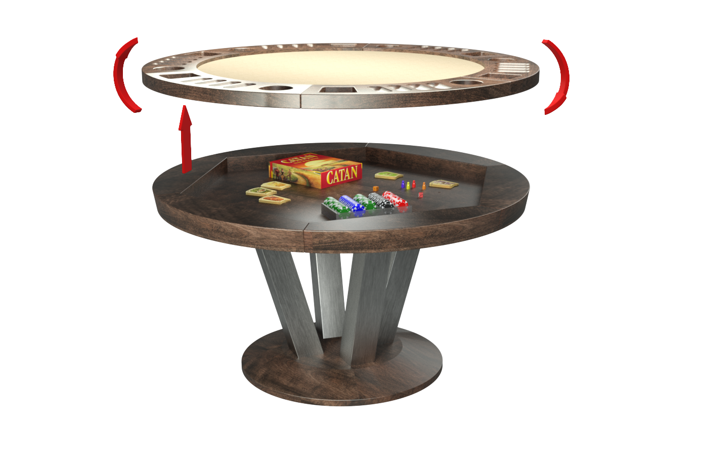 LA CONDO STAINLESS TABLE DE JEUX RONDE