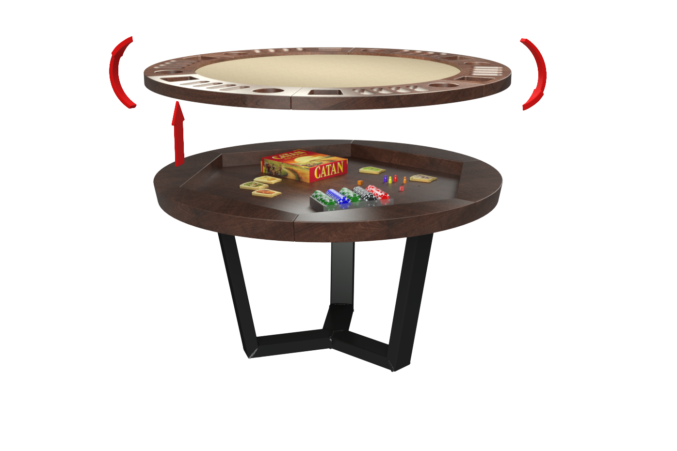 ONYX TABLE DE JEUX RONDE