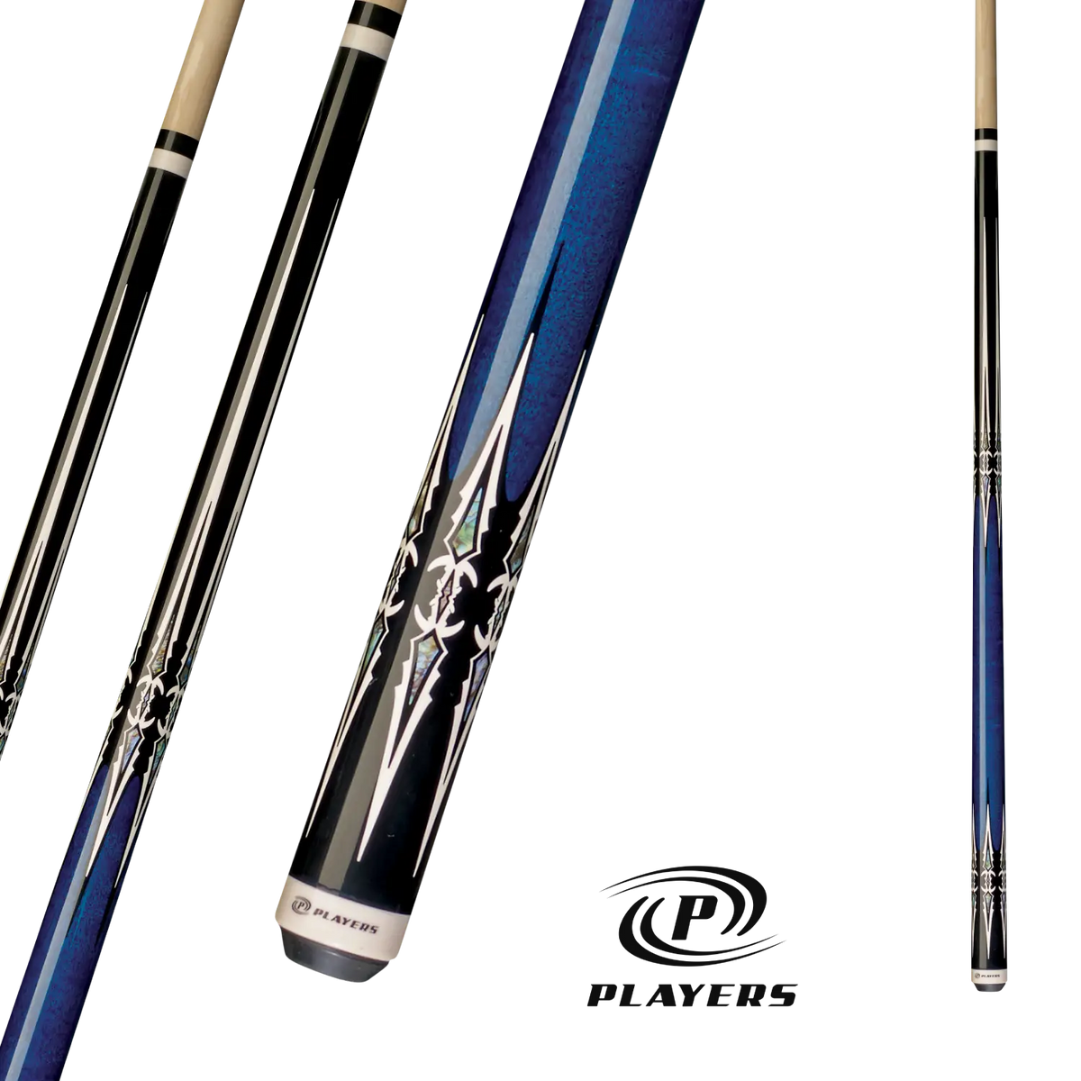 PLAYERS POOL CUE BLACK AND BLUE 19OZ 13MM – Canada Billard