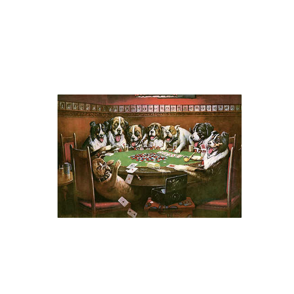 AFFICHE "POKER SYMPATHY" PAR CASSIUS MARCELLUS COOLIDGE - 12x16 PO- ÉDITION LIMITÉE