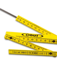 OBUT YELLOW FOLDING RULE WITH EXTENSION 10 FIBRE GLASS SEGMENTS