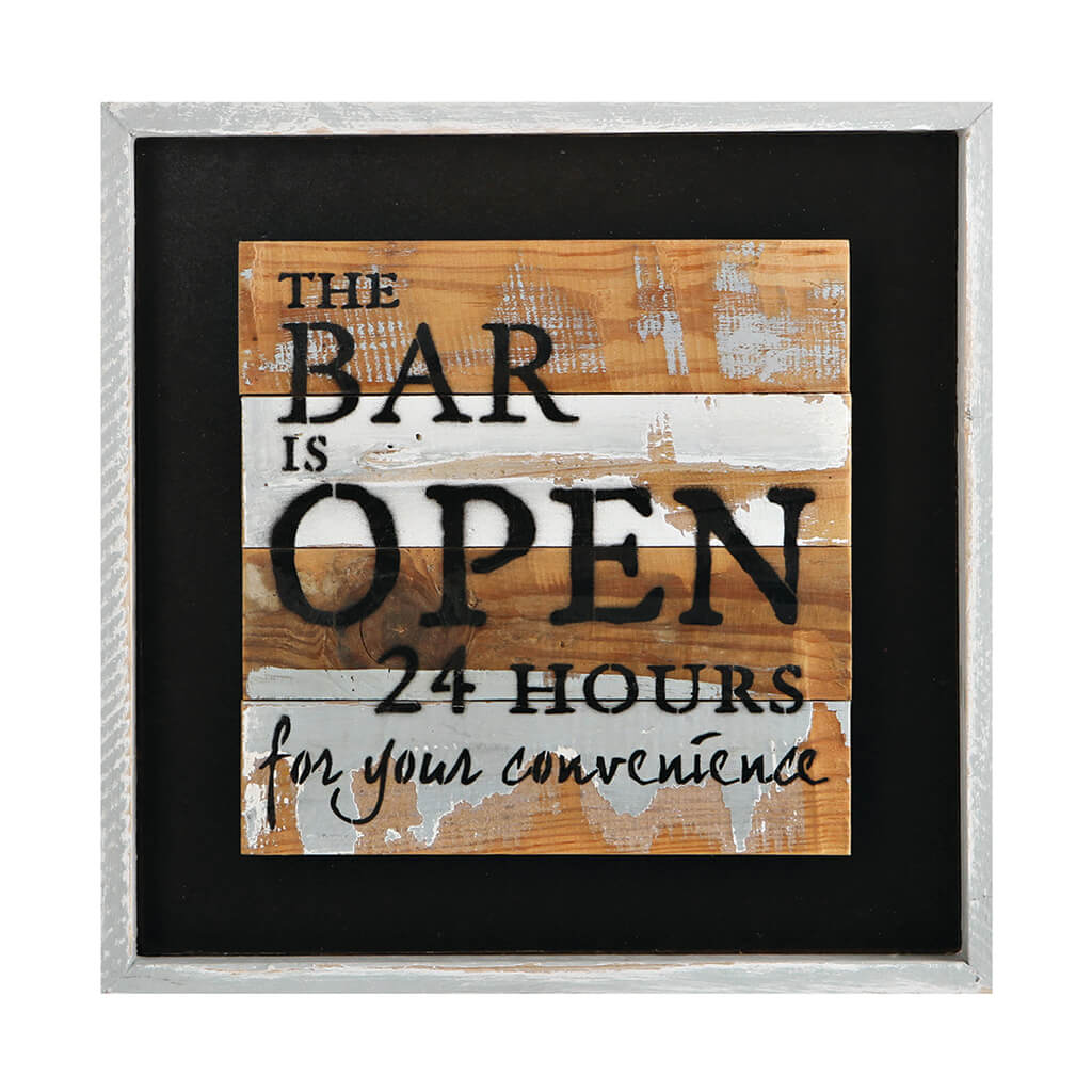 BAR IS OPEN 24HRS LED SIGN