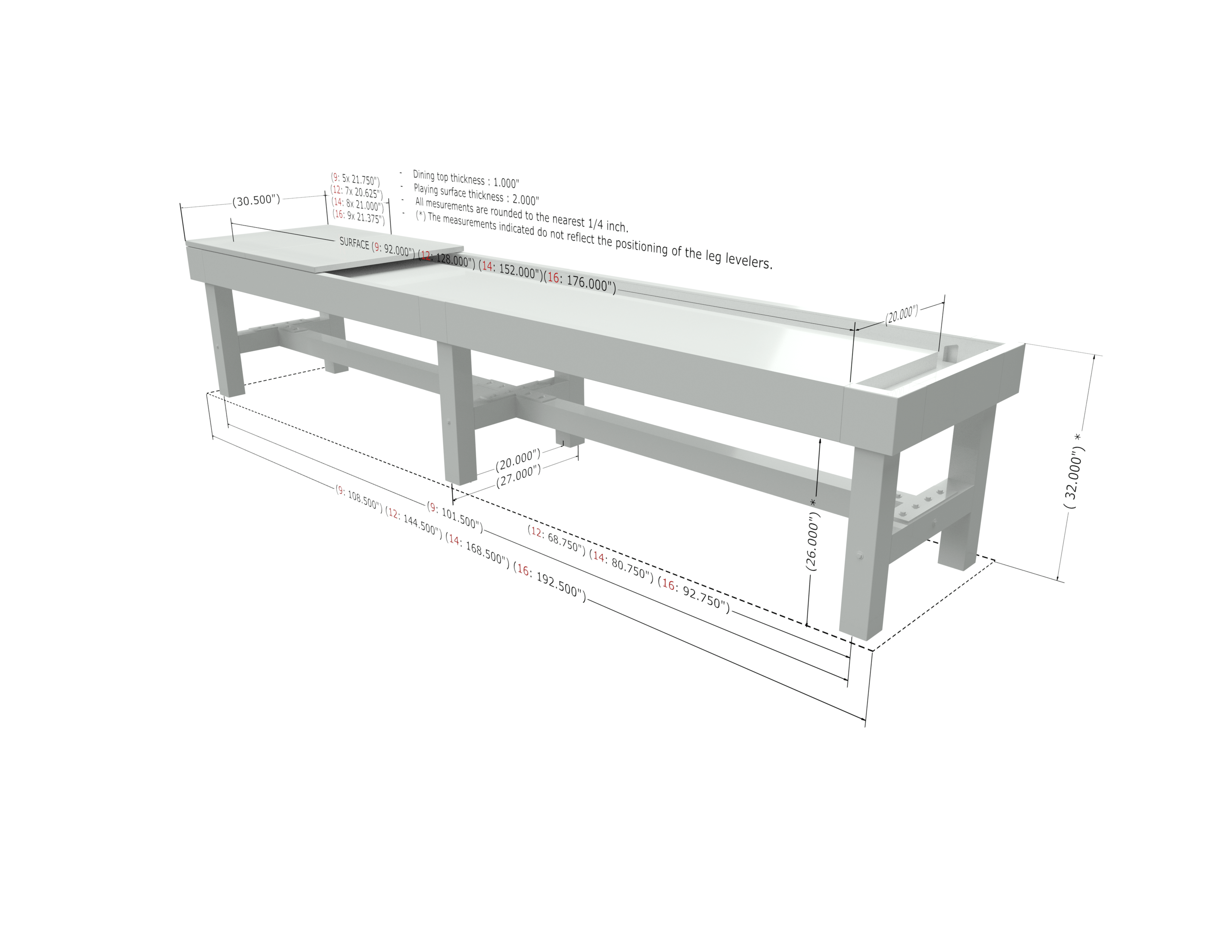 Barn shuffleboard table canada billard