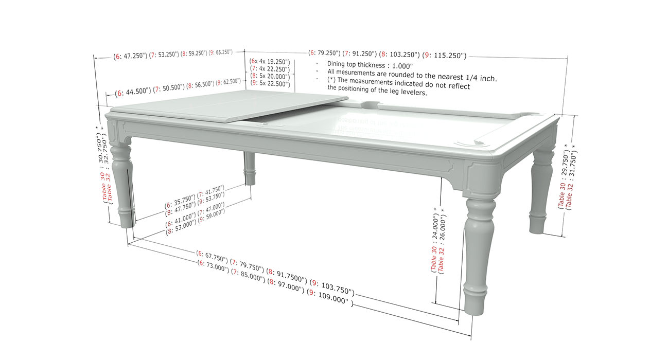 colonial billiard pool table dimensions