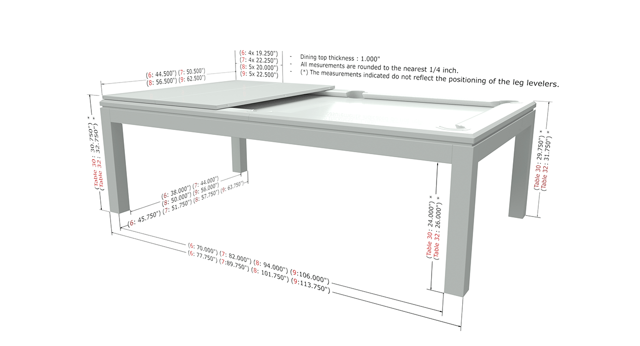 la condo billiard pool table dimensions