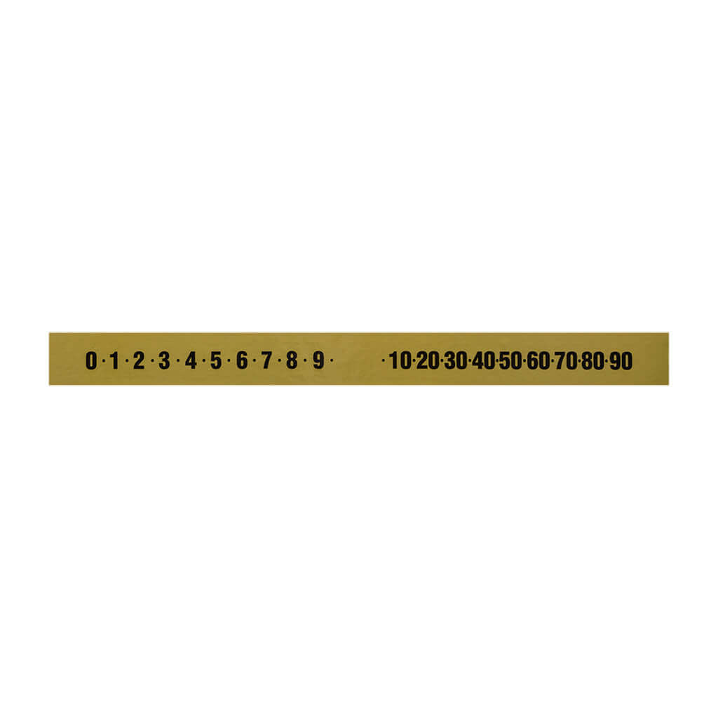 DECAL GOLD/BLACK 15" 0-9/10-90