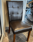 DINING CHAIR BROWN LEATHER 2