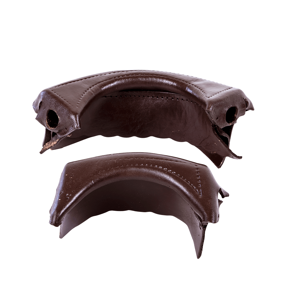 LEATHER IRON COVERS #6 POOL BROWN