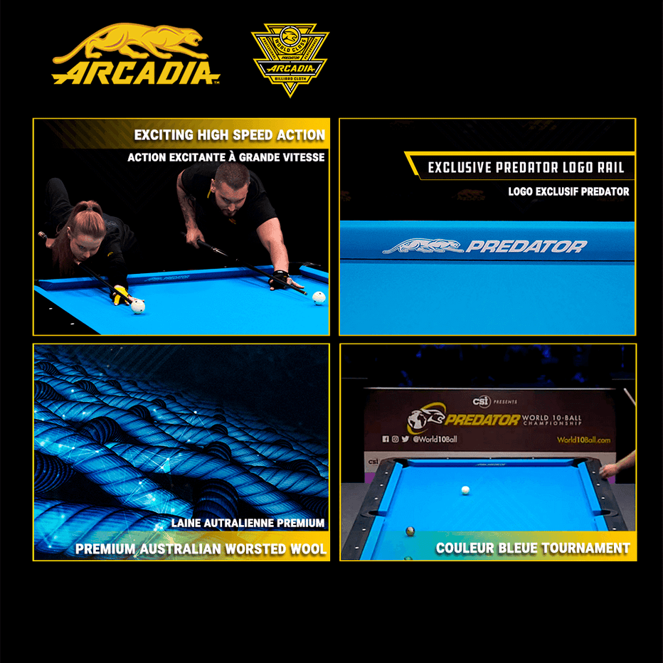 PREDATOR ARCADIA RESERVE BILLIARD CLOTH Canada Billard