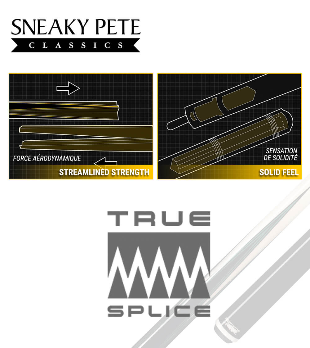 PREDATOR SP4BKLW 4-POINT SNEAKY PETE POOL CUE WRAP-SHAFT 314-3 RADIAL JOINT 