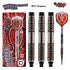 WARRIOR HAUTOA SOFT TIP DART SET-80% TUNGSTEN