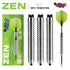 ZEN KI STEEL TIP DART SET-80% TUNGSTEN BARRELS